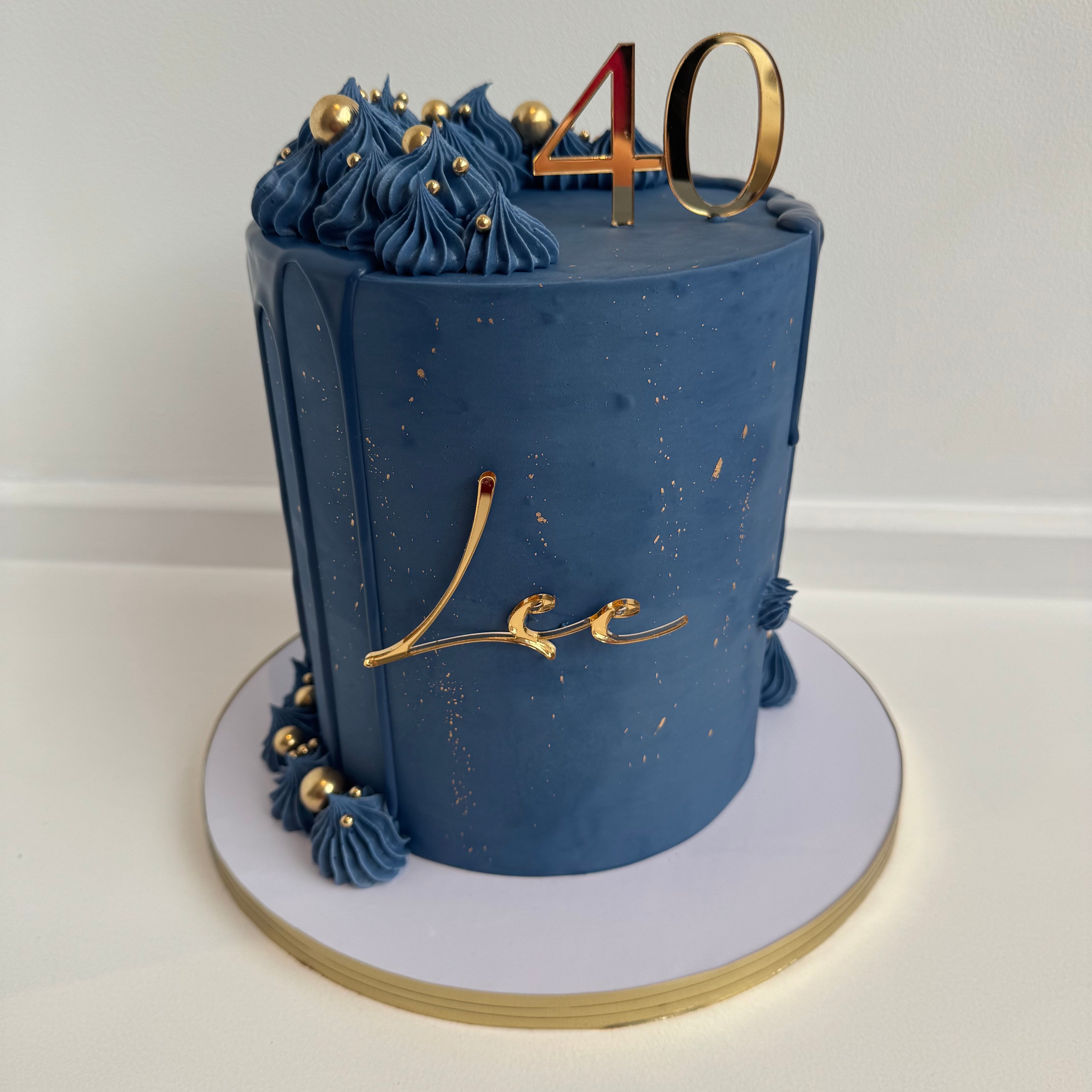 Drip Piped Birthday Cake