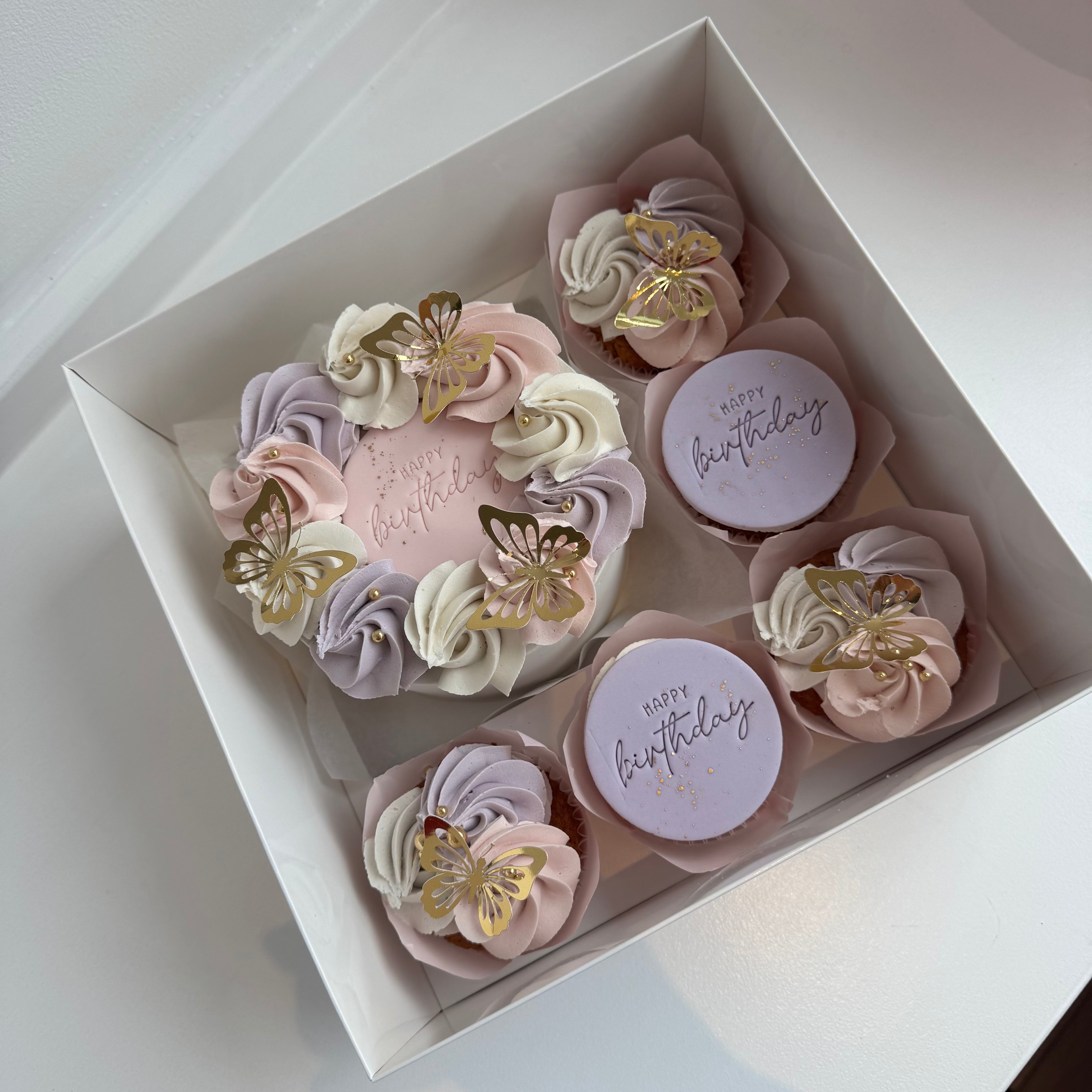 Butterfly Cake and Cupcake Box