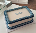 Rectangle Piped Cake