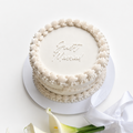 Lambeth Round Single Tier Wedding Cake