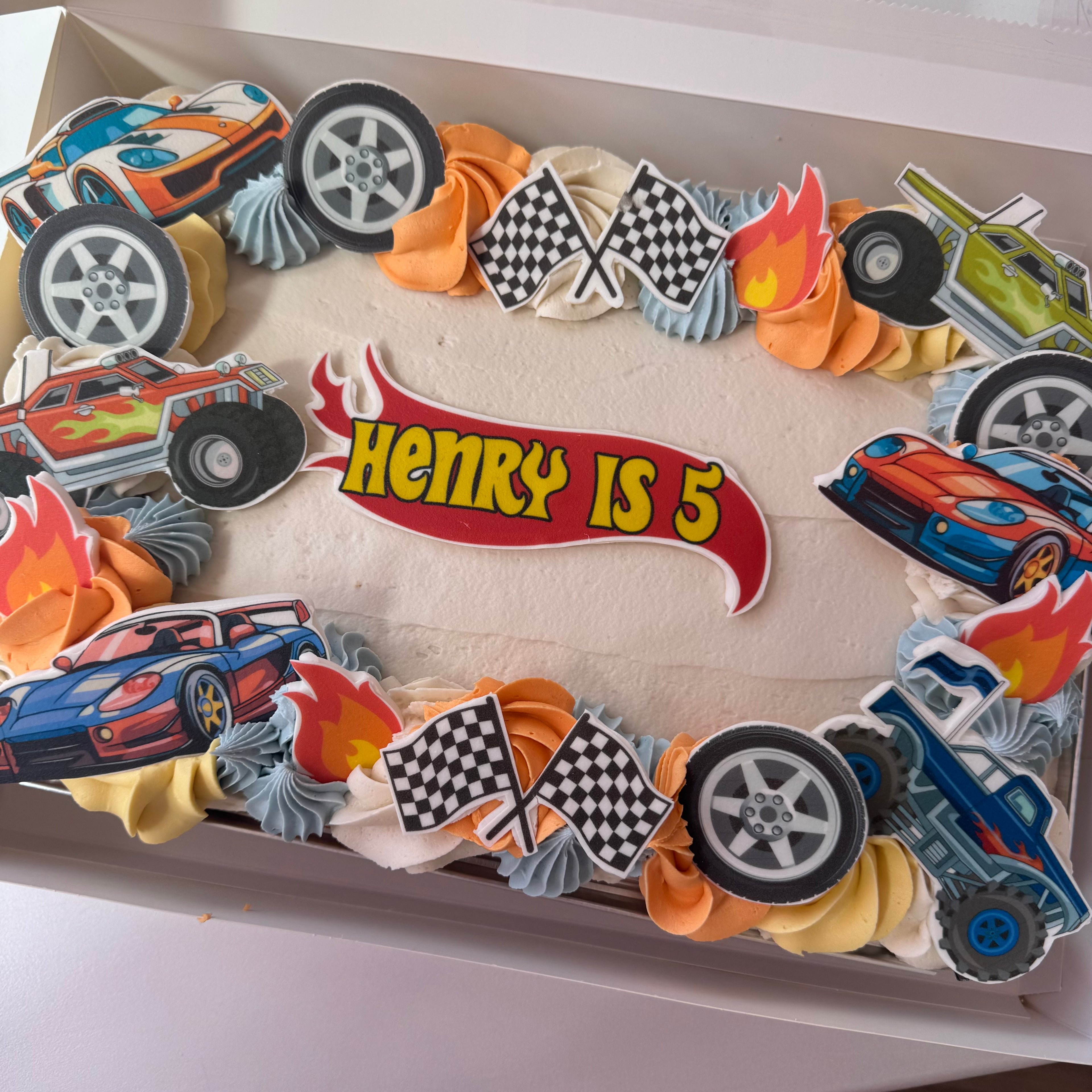 Hot Cars Tray Cake