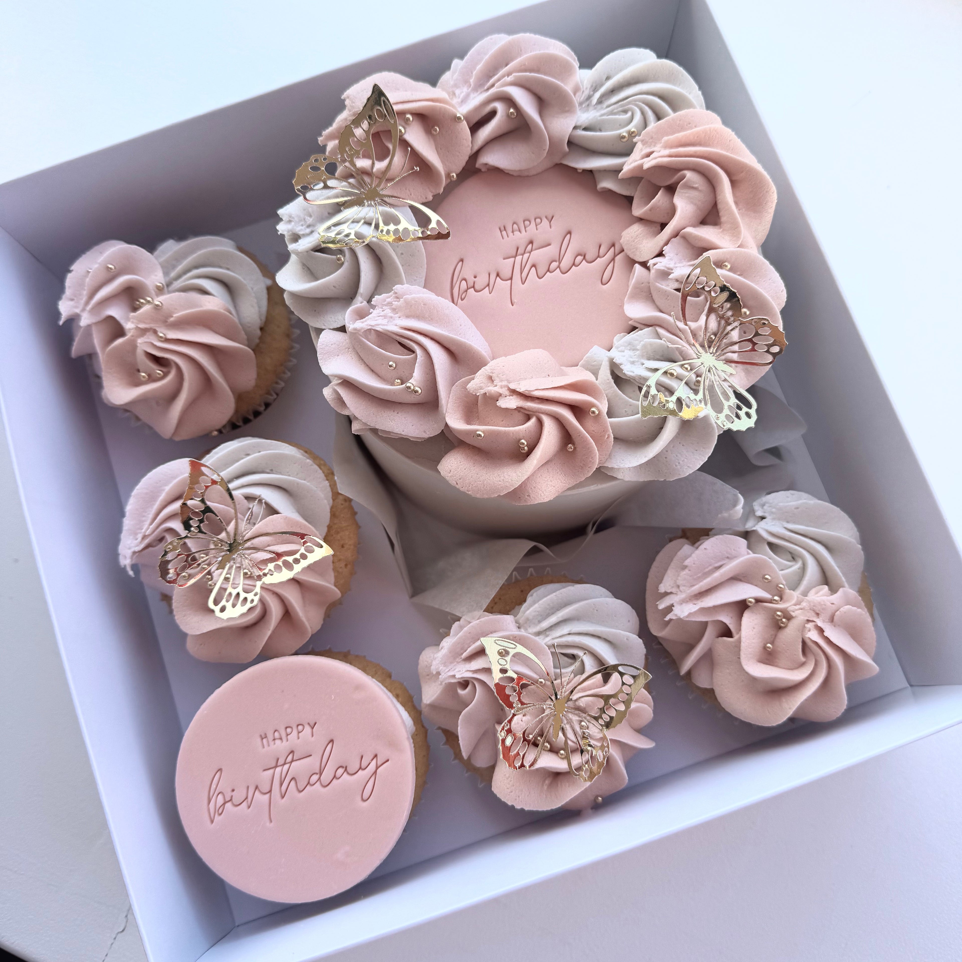 Butterfly Cake and Cupcake Box