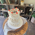 Tiered Lambeth Heart Wedding Cake