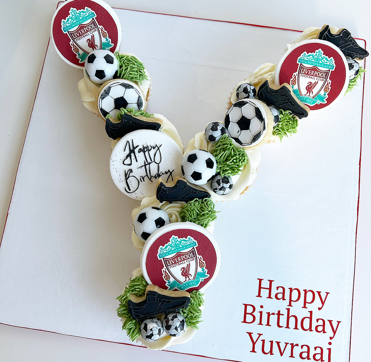 Football Team Cupcake Letter Board