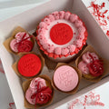 Valentines Cake and Cupcakes