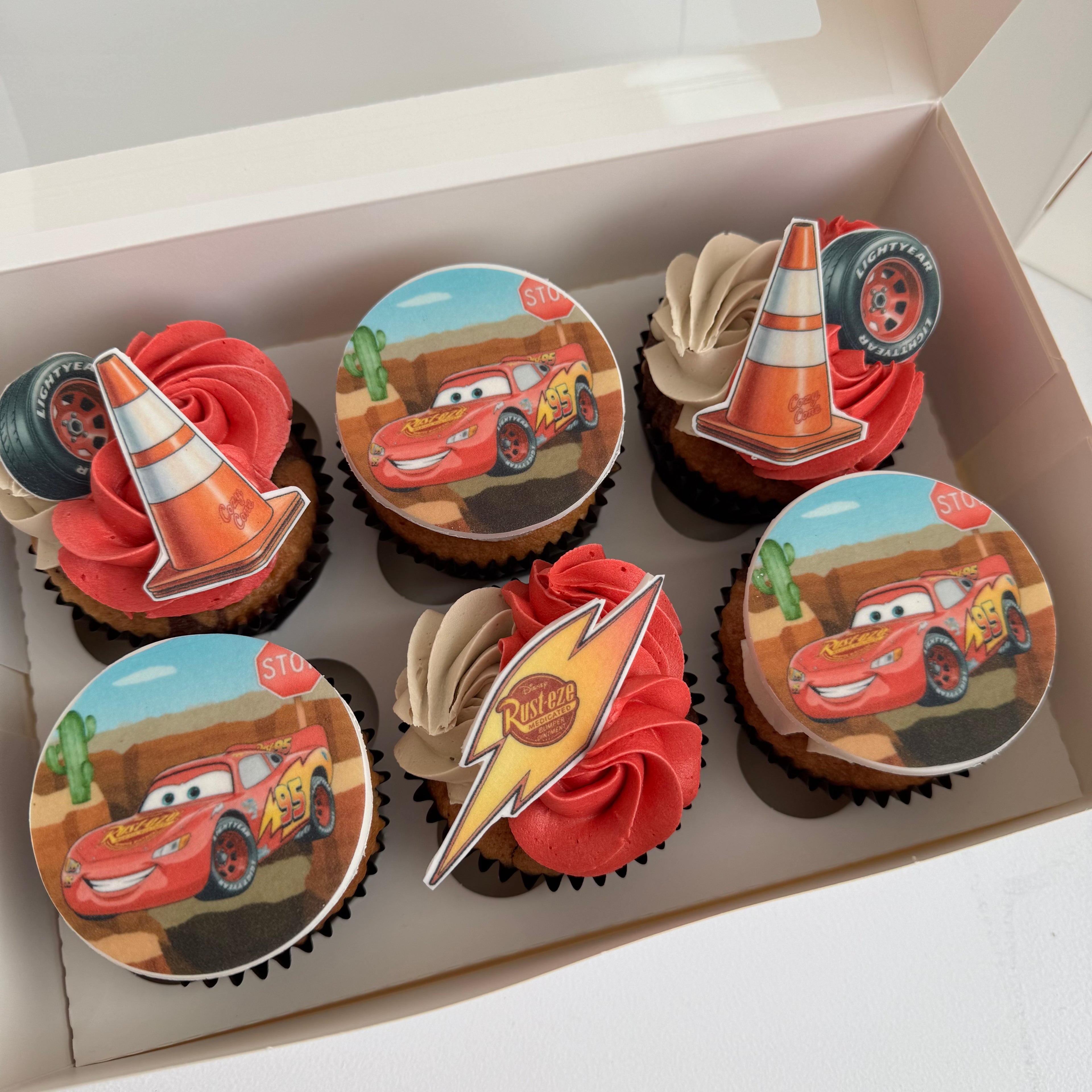 Lightening Car Cupcakes