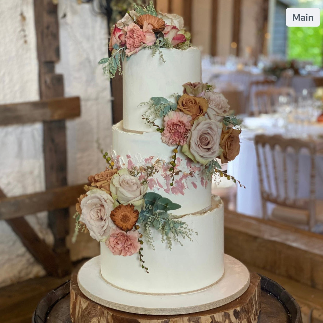 Colour Splash Textured Wedding Cake