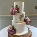 World Map Wedding Cake
