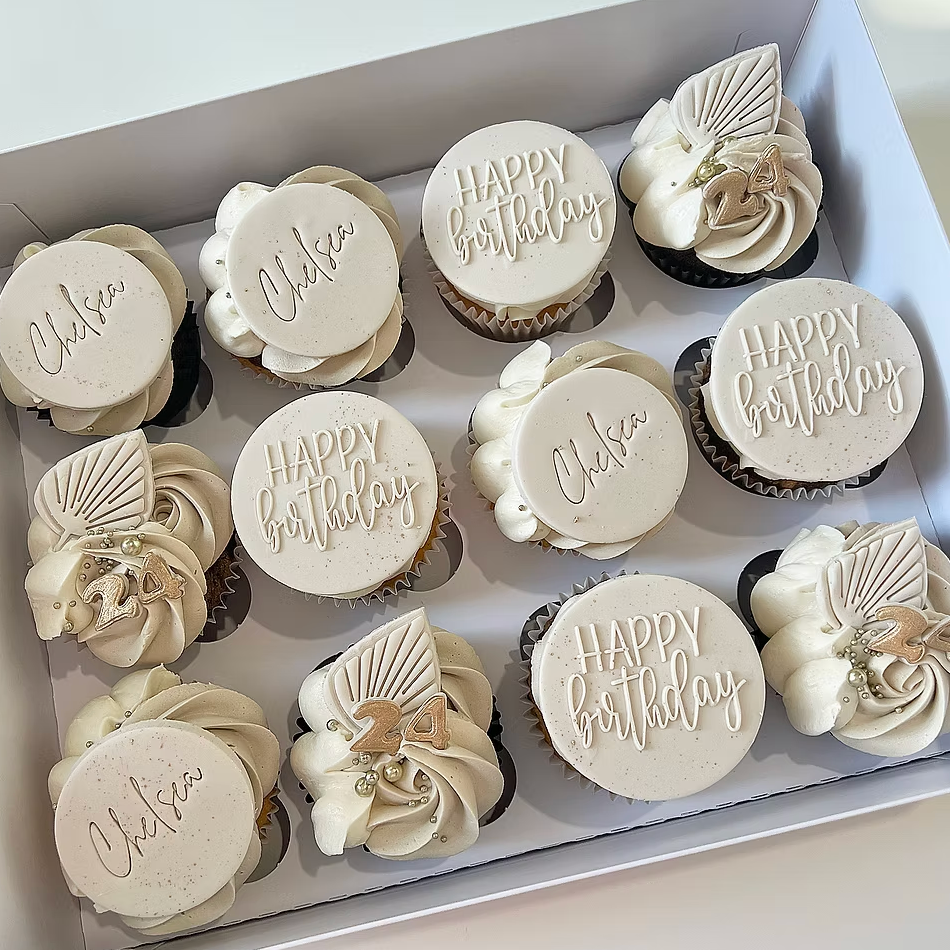 Palm Spear Personalised Birthday Cupcakes