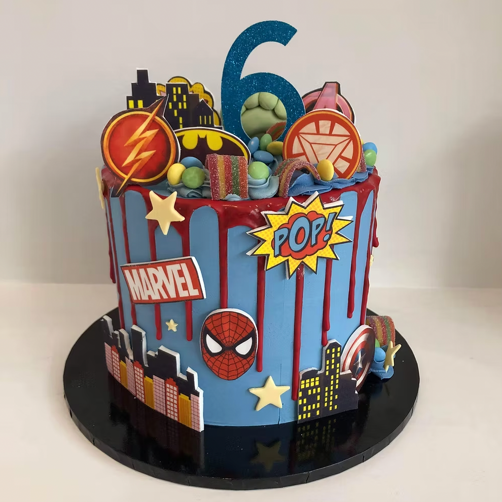 Superhero Drip Cake