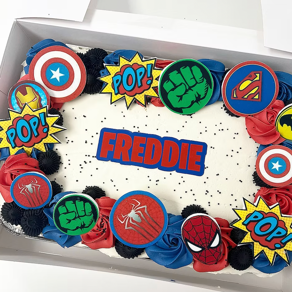 Superhero Tray Cake