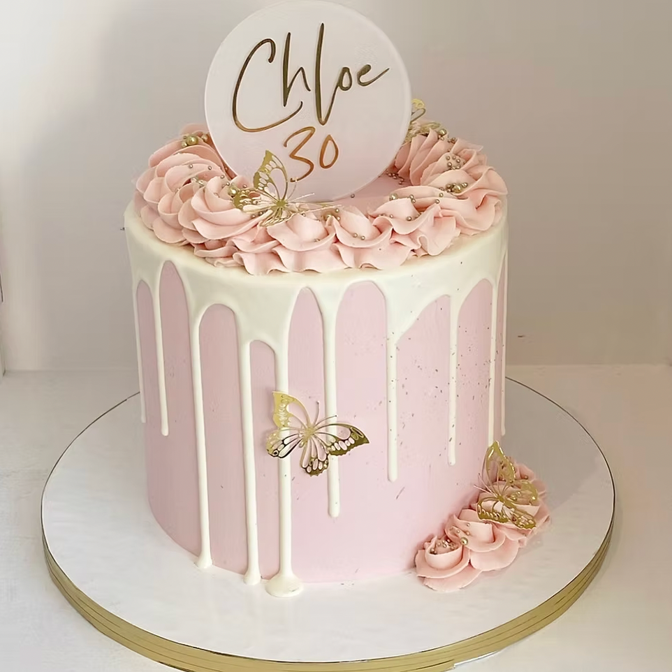 Butterfly Drip Cake