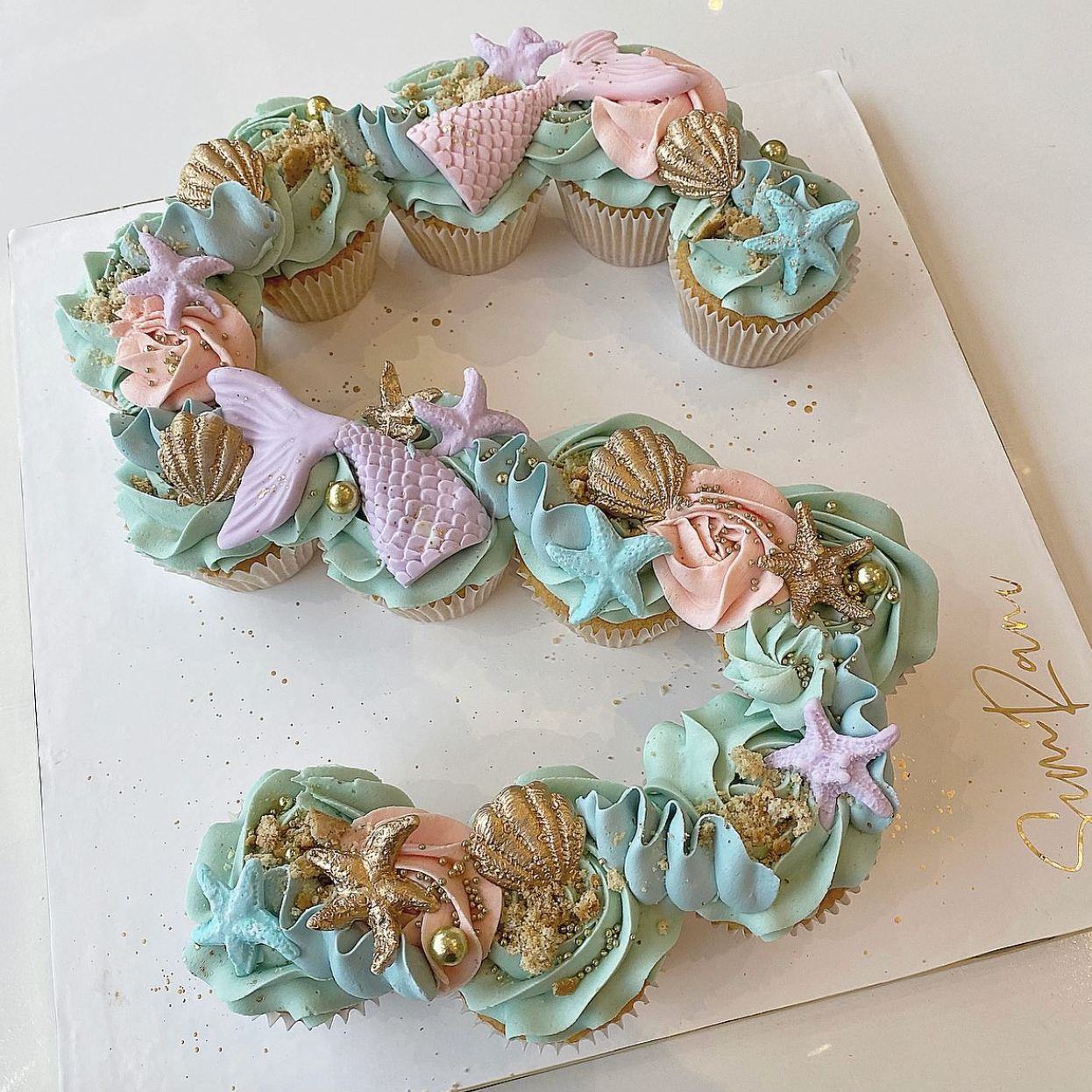 Mermaid Cupcake Letter Board