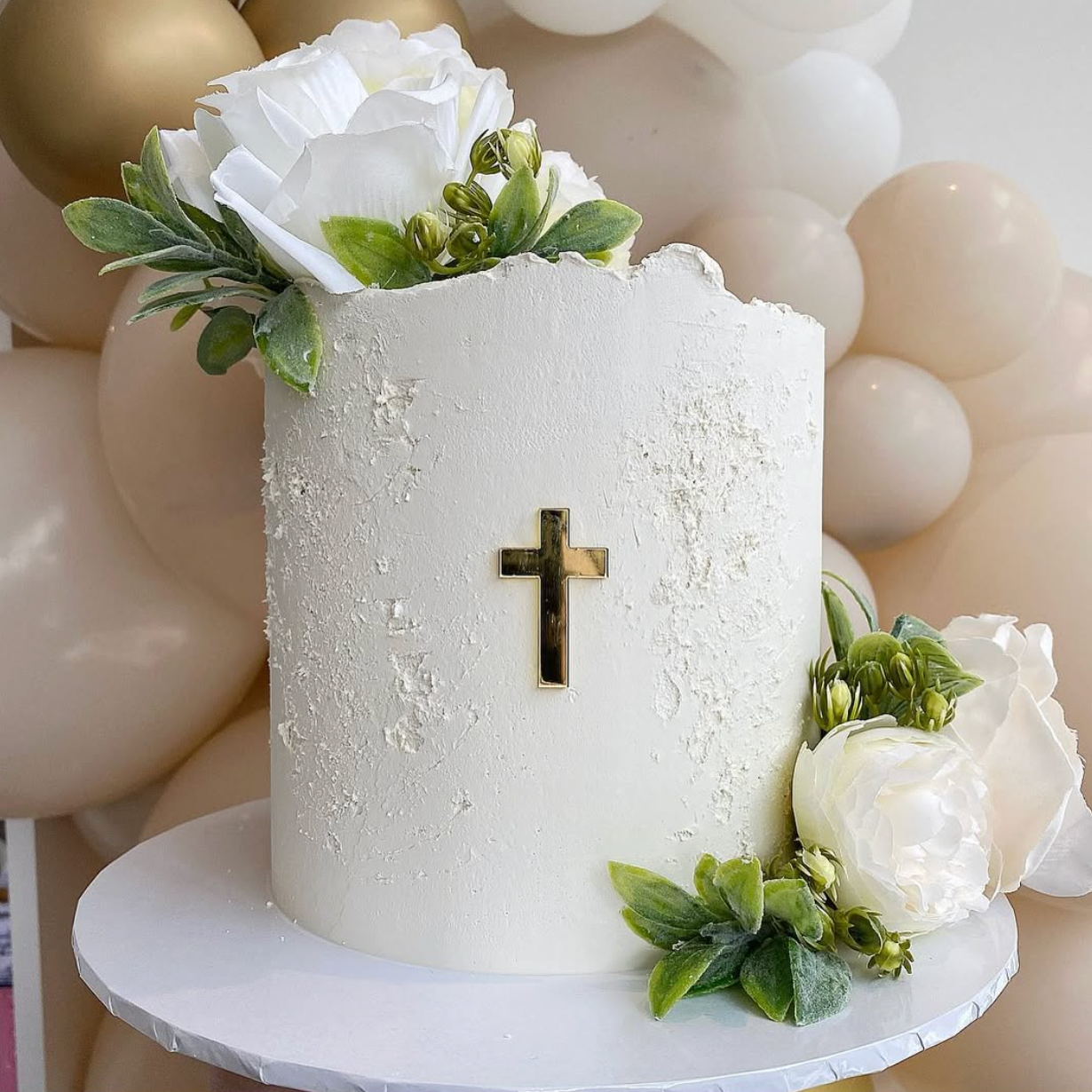 Textured Christening Cake