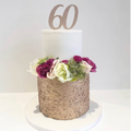 Metallic Sequin Floral Cake