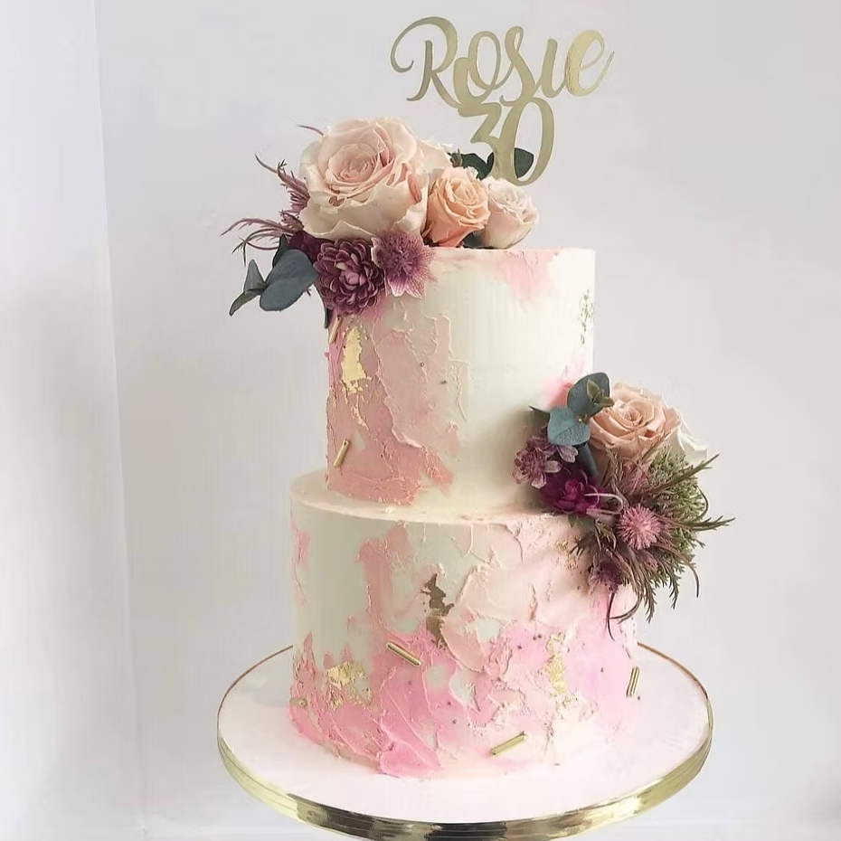 Floral Textured Cake