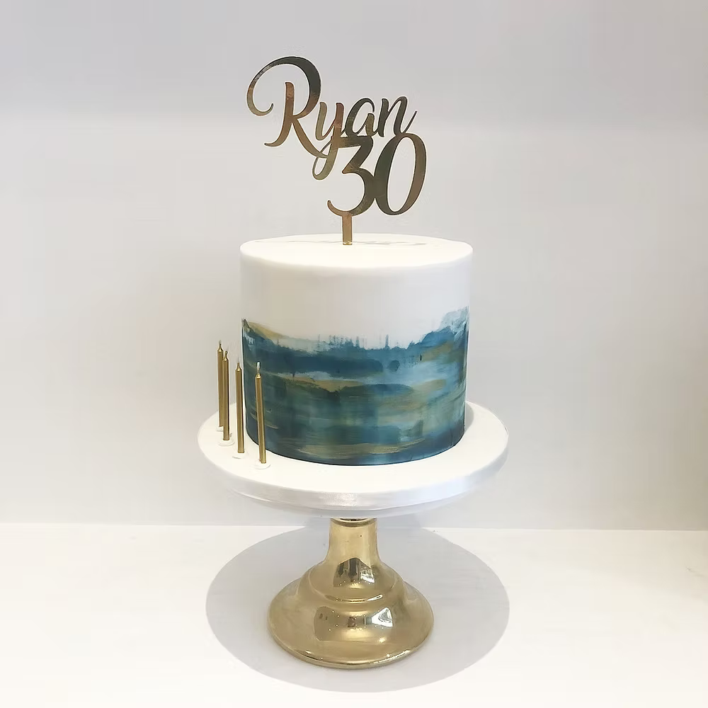 Watercolour Birthday Cake